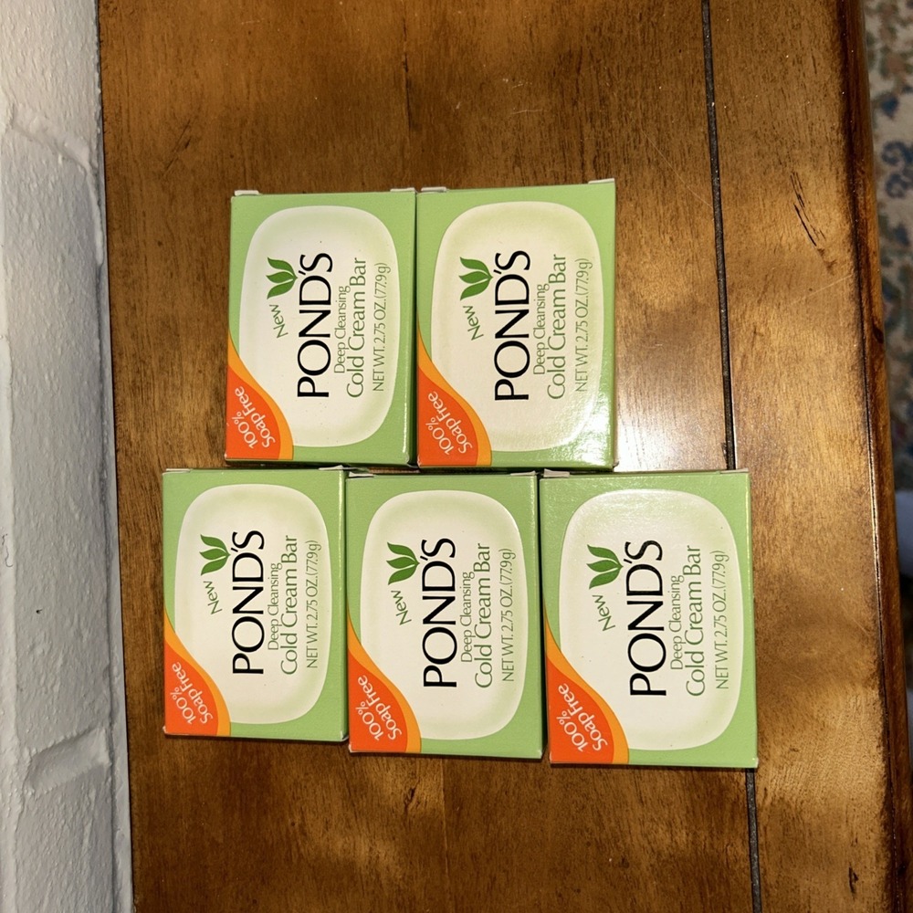 Vintage Ponds Cold Cream Soap Bar Deep Cleansing 2.75oz‎ Lot of 5 DISCONTINUED